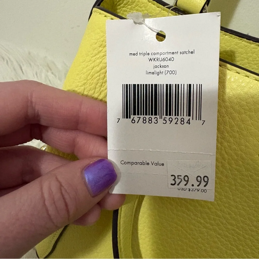 Kate Spade | NWT Jackson Satchel med triple compartment bag